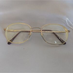 EUC GEOFFREY BEENE 1151 DA/YG 140 Gold & Brown Eyeglasses Frames ONLY